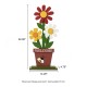 Glitzhome 30"H Wooden Trio Flowers Welcome Porch Décor