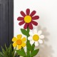 Glitzhome 30"H Wooden Trio Flowers Welcome Porch Décor