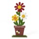 Glitzhome 30"H Wooden Trio Flowers Welcome Porch Décor