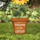 Glitzhome 36"H Metal "Welcome to the Garden" Sunflower Yardstake