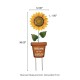 Glitzhome 36"H Metal "Welcome to the Garden" Sunflower Yardstake