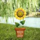 Glitzhome 36"H Metal "Welcome to the Garden" Sunflower Yardstake