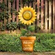 Glitzhome 36"H Metal "Welcome to the Garden" Sunflower Yardstake