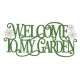 Glitzhome 24"L Metal Cutout "WELCOME TO MY GARDEN"  Wall Decor