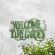 Glitzhome 24"L Metal Cutout "WELCOME TO MY GARDEN"  Wall Decor