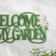 Glitzhome 24"L Metal Cutout "WELCOME TO MY GARDEN"  Wall Decor