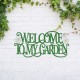 Glitzhome 24"L Metal Cutout "WELCOME TO MY GARDEN"  Wall Decor