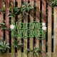 Glitzhome 24"L Metal Cutout "WELCOME TO MY GARDEN"  Wall Decor