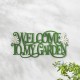 Glitzhome 24"L Metal Cutout "WELCOME TO MY GARDEN"  Wall Decor