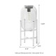 Glitzhome 14.25"H White Metal Mesh Solar Powered Outdoor Lantern with Stand