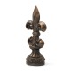 Glitzhome 27.25"H MgO Bronze Standing Fleur De Lis Garden Statue