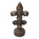 Glitzhome 27.25"H MgO Bronze Standing Fleur De Lis Garden Statue