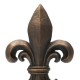 Glitzhome 27.25"H MgO Bronze Standing Fleur De Lis Garden Statue