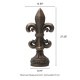 Glitzhome 27.25"H MgO Bronze Standing Fleur De Lis Garden Statue