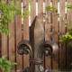 Glitzhome 27.25"H MgO Bronze Standing Fleur De Lis Garden Statue