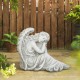 Glitzhome 15''H MgO Sleeping Angel  Garden Statue