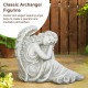 Glitzhome 15''H MgO Sleeping Angel  Garden Statue