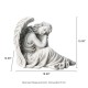 Glitzhome 15''H MgO Sleeping Angel  Garden Statue