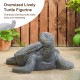 Glitzhome 22.75''L MgO Oversized Crawling Turtle Garden Statue