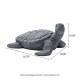 Glitzhome 22.75''L MgO Oversized Crawling Turtle Garden Statue