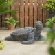 Glitzhome 22.75''L MgO Oversized Crawling Turtle Garden Statue