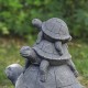 Glitzhome 15.75''L MgO Stacked Turtle Garden Statue