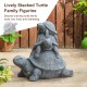 Glitzhome 15.75''L MgO Stacked Turtle Garden Statue