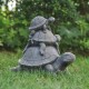 Glitzhome 15.75''L MgO Stacked Turtle Garden Statue