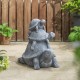 Glitzhome 15.75''L MgO Stacked Turtle Garden Statue
