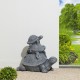 Glitzhome 15.75''L MgO Stacked Turtle Garden Statue