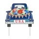 Glitzhome 26"H Patriotic/Americana Metal Truck Yard Stake or Wall Décor or Standing Decor