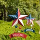 Glitzhome Set of 2 42"H Patriotic/Americana Star Yard Stake