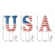 Glitzhome 45"L Set of 3 Patriotic/Americana USA Yard Stake or Standing Décor or Wall Décor