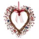 Glitzhome 17"H Patriotic/Americana Berry Heart Wreath