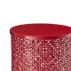 Glitzhome Set of 2 Multi-functional Metal Red Garden Stool or Planter Stand or Accent Table or Side Table