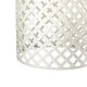 Glitzhome Set of 2 Multi-functional Metal White Garden Stool or Planter Stand or Accent Table or Side Table