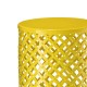 Glitzhome Set of 2 Multi-functional Metal Yellow Garden Stool or Planter Stand or Accent Table or Side Table