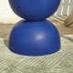 Glitzhome 17.75"H Multi-functional MgO Cobalt Blue Garden Stool or Planter Stand or Accent Table