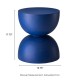 Glitzhome 17.75"H Multi-functional MgO Cobalt Blue Garden Stool or Planter Stand or Accent Table