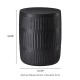 Glitzhome 18.5"H Multi-functional MgO Black Textured Garden Stool or Planter Stand or Accent Table