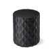 Glitzhome 17.25"H Multi-functional MgO Black Diamond Textured Garden Stool or Planter Stand or Accent Table