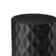 Glitzhome 17.25"H Multi-functional MgO Black Diamond Textured Garden Stool or Planter Stand or Accent Table