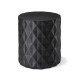 Glitzhome 17.25"H Multi-functional MgO Black Diamond Textured Garden Stool or Planter Stand or Accent Table