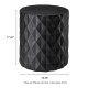 Glitzhome 17.25"H Multi-functional MgO Black Diamond Textured Garden Stool or Planter Stand or Accent Table