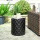 Glitzhome 17.25"H Multi-functional MgO Black Diamond Textured Garden Stool or Planter Stand or Accent Table