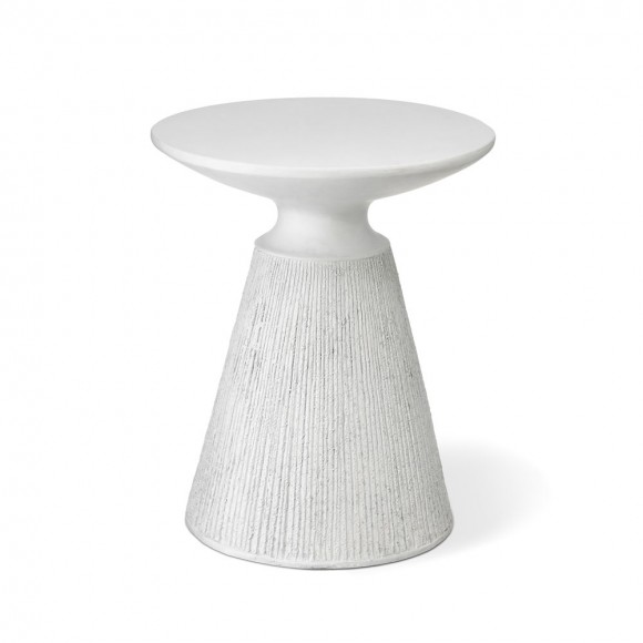 Glitzhome 18.25"H Multi-functional MgO Pedestal Garden Stool or Planter Stand or Accent Table