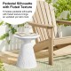 Glitzhome 18.25"H Multi-functional MgO Pedestal Garden Stool or Planter Stand or Accent Table