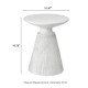 Glitzhome 18.25"H Multi-functional MgO Pedestal Garden Stool or Planter Stand or Accent Table