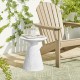 Glitzhome 18.25"H Multi-functional MgO Pedestal Garden Stool or Planter Stand or Accent Table