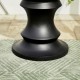 Glitzhome 18.25" MgO Black Chess Garden Stool or Planter Stand or Accent Table